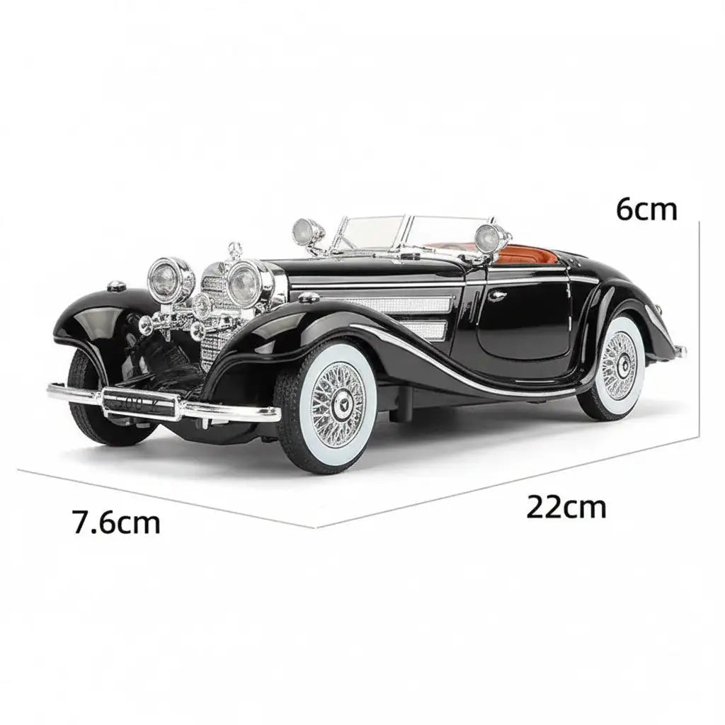 Mercedes Benz 1936 500K Classic Vintage Alloy Diecast Car (1:24) - Image 2