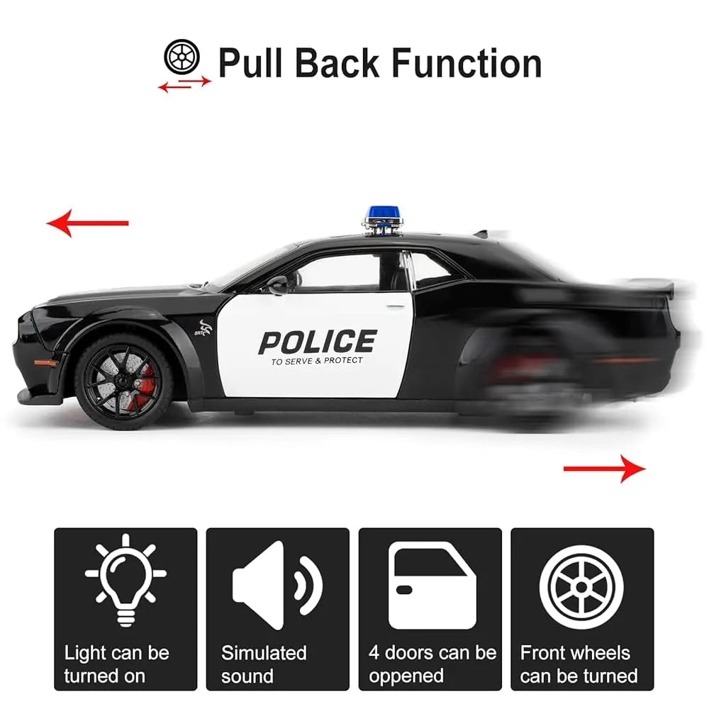 1:24 Police Car Model Dodge Challenger - Image 2