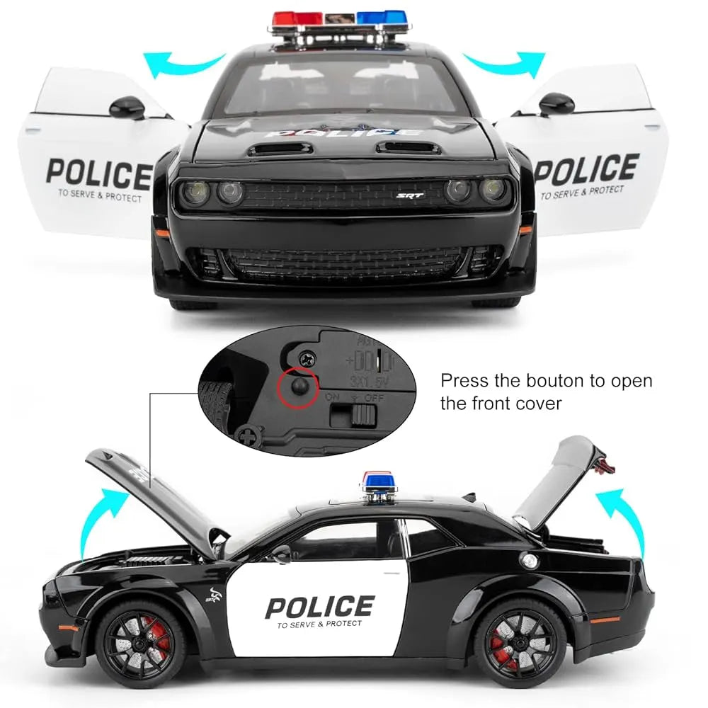1:24 Police Car Model Dodge Challenger - Image 3